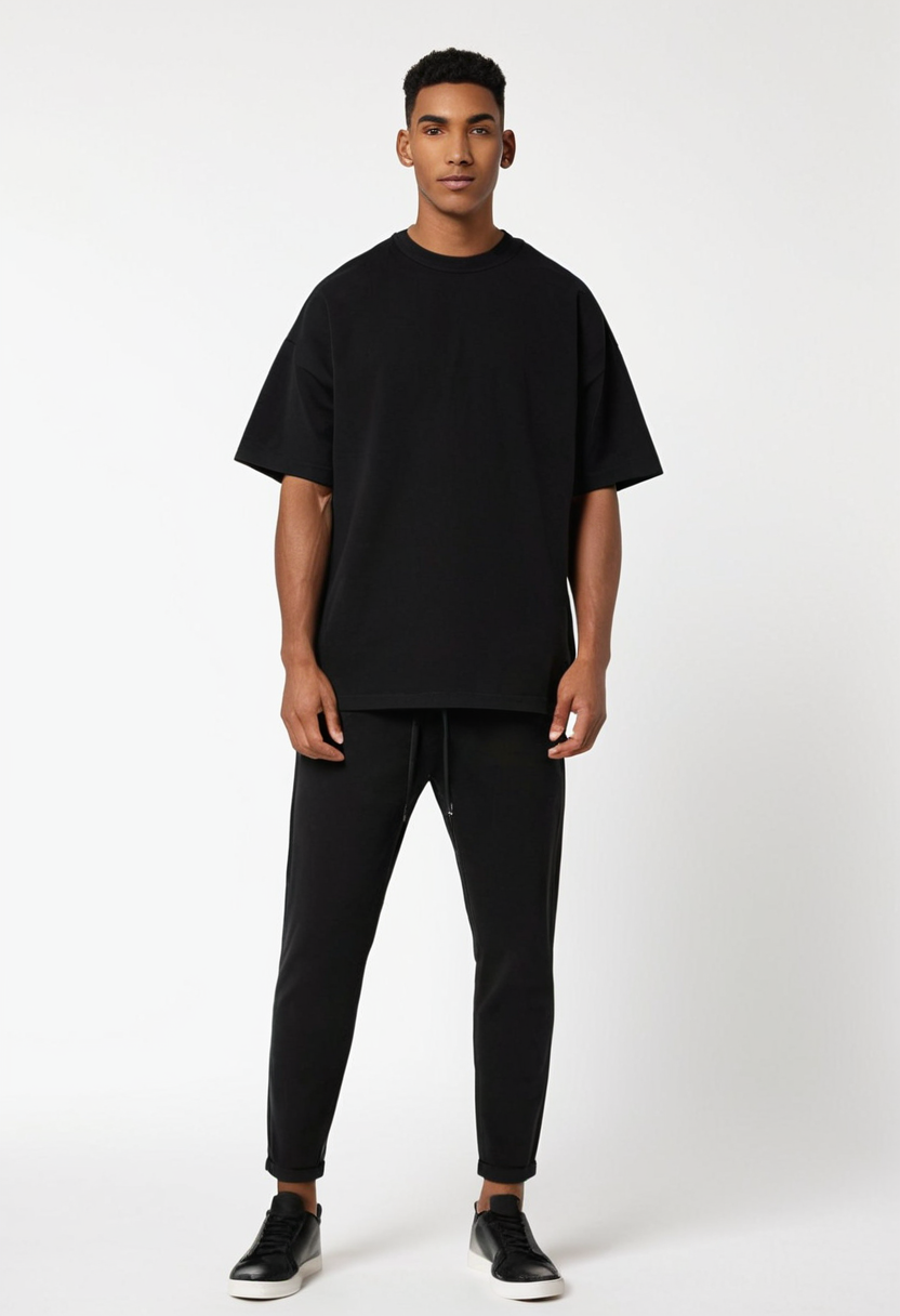 Loffar Black Oversized T-Shirt