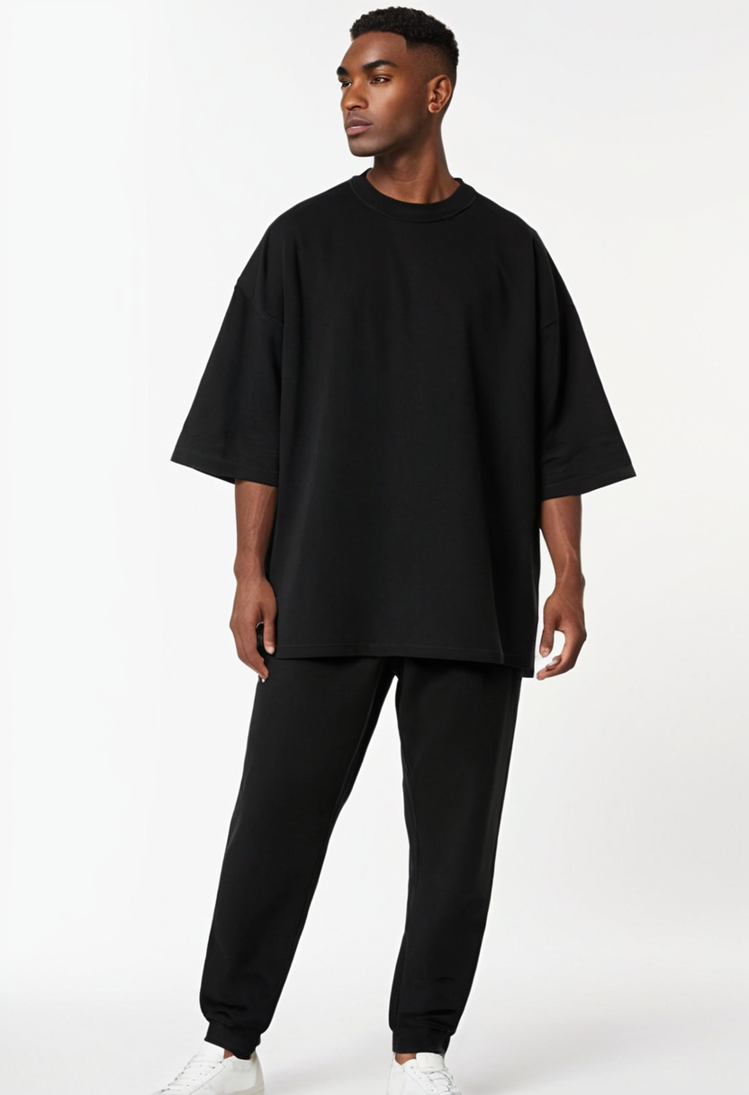 Loffar Black Oversized T-Shirt