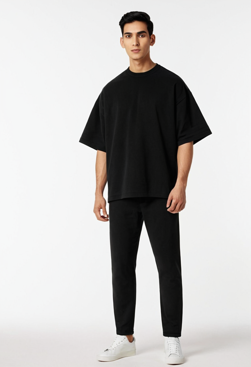 Loffar Black Oversized T-Shirt