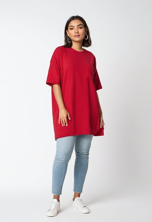 Unisex Oversized Red T-Shirt – Ultimate Comfort & Style