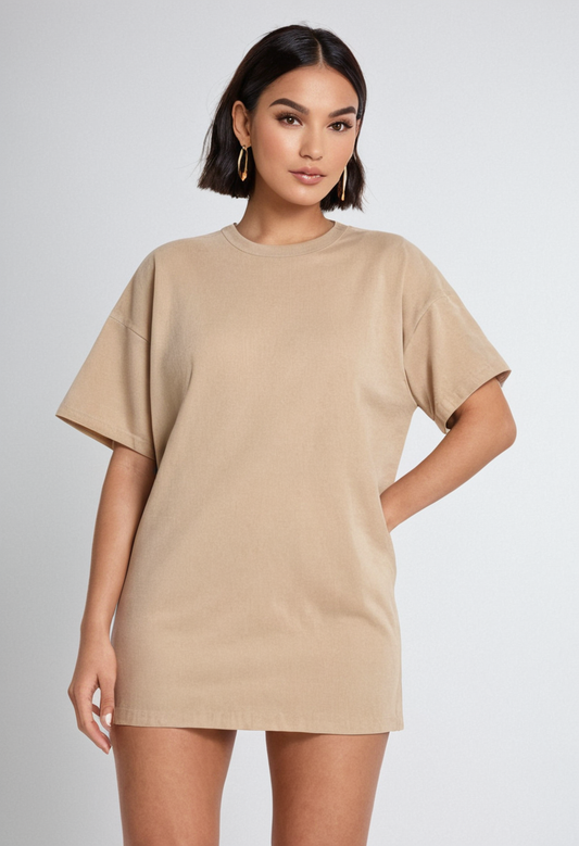 Natural Beige Oversized T-Shirt