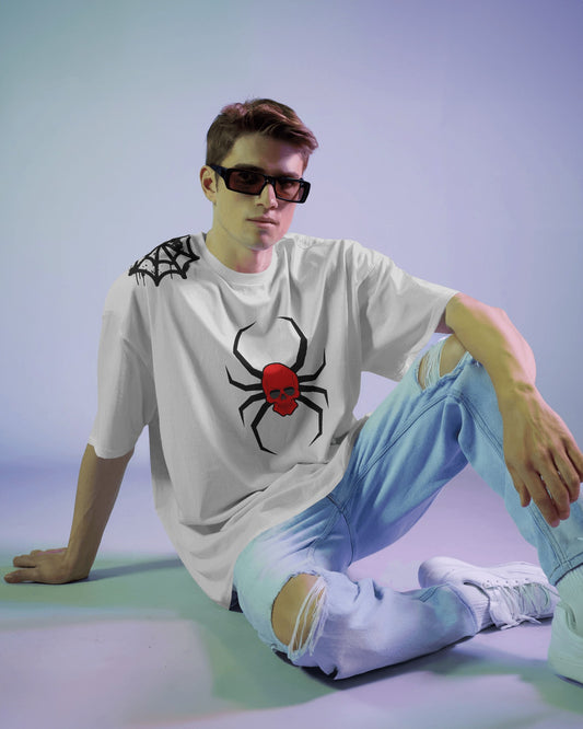 Loffar Spider Graphic Oversized Unisex T-Shirt