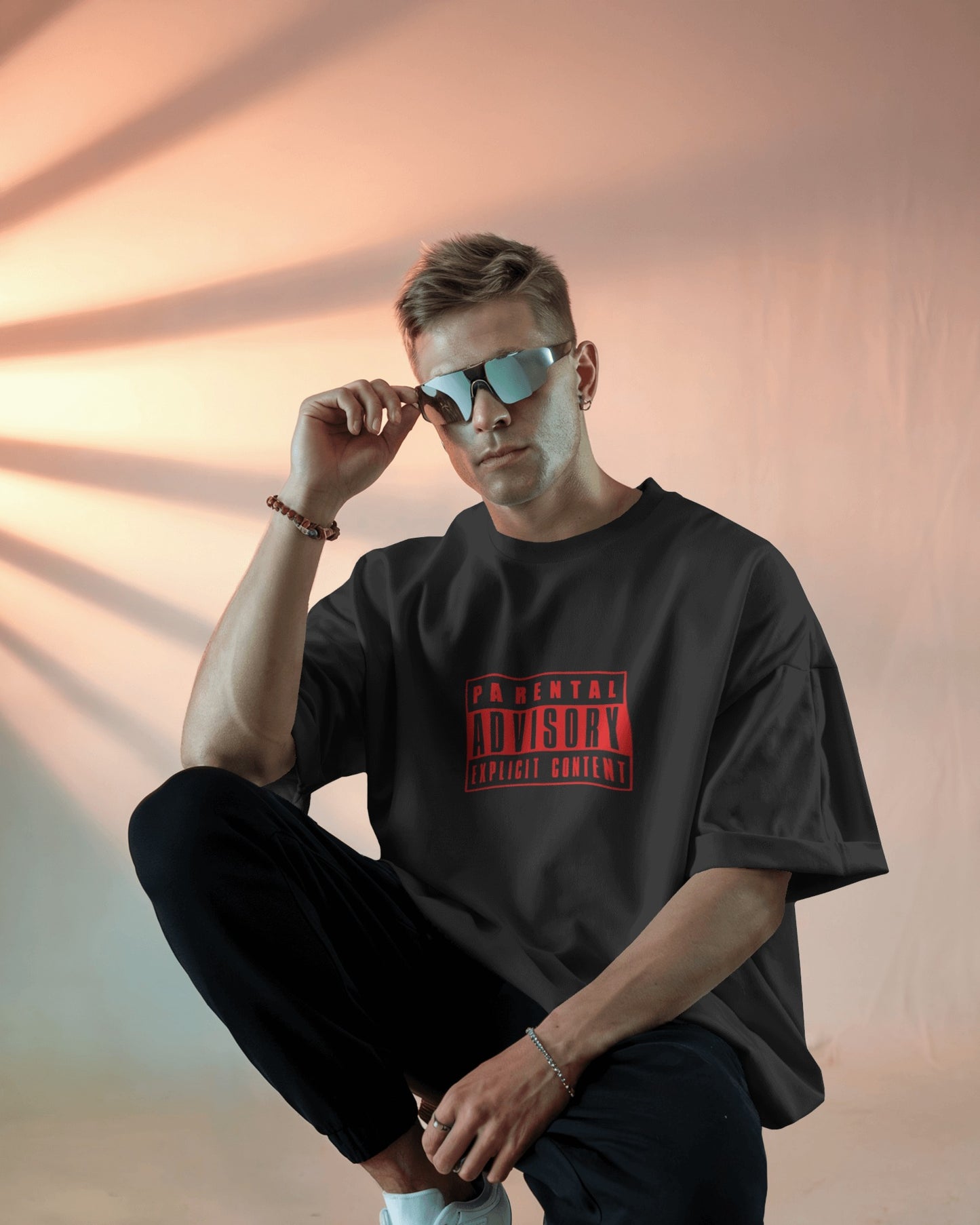 Unisex Oversized T-Shirt - "Parental Advisory" Graphic